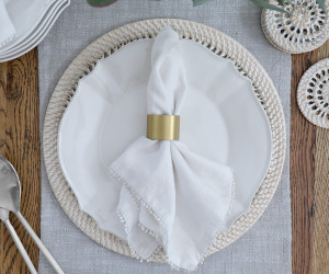 Fairlight Whitewash Rattan Placemat