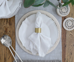 Fairlight Whitewash Rattan Placemat