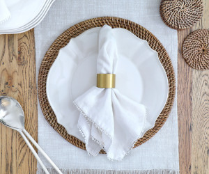 Newport Brown Rattan Placemat