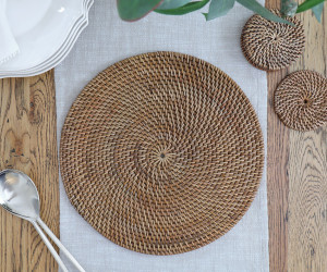 Newport Brown Rattan Placemat