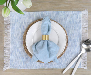 Set 4 Sanctuary Blue Chambray Placemats