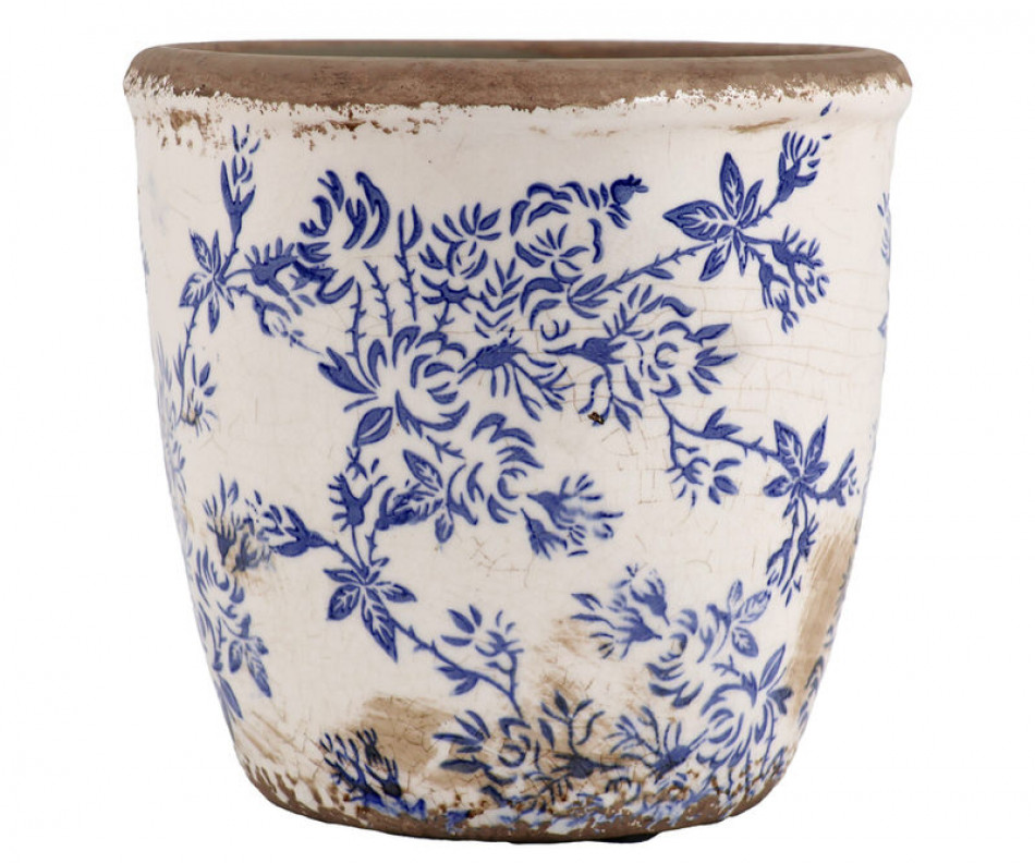 Large Arden Blue Floral Taper Planter