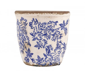 Small Arden Blue Floral Taper Planter