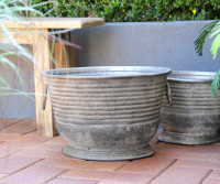 Large Farnborough Metal Planter