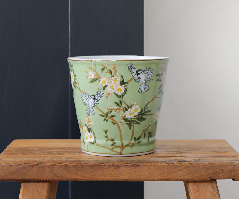 Small Morningside Green Blossom Planter