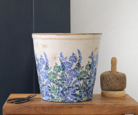 Large Sevenoaks Blue Floral Planter