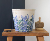 Large Sevenoaks Blue Floral Planter