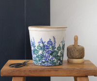 Medium Sevenoaks Blue Floral Planter