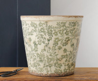 Large Hayward Green Floral Planter