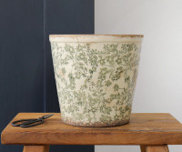 Large Hayward Green Floral Planter