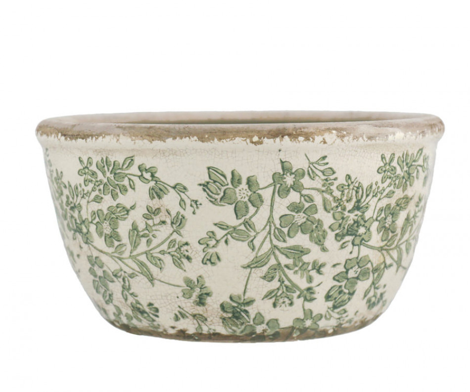 Small Hayward Green Shallow Planter