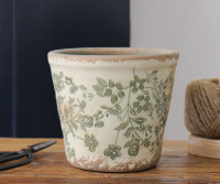 Small Hayward Green Floral Planter