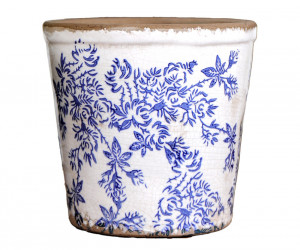 Medium Arden Blue Floral Planter