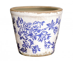 Small Arden Blue Floral Planter