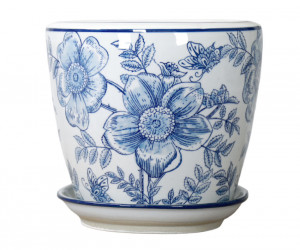 Medium Blue Clematis Planter Pot