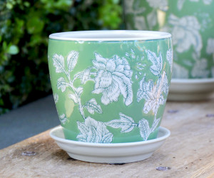 Extra Small Florence Green Planter Pot