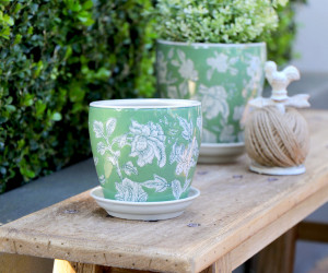 Extra Small Florence Green Planter Pot