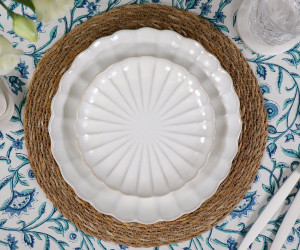 Set 4 Marguerite Fluted Side Plates