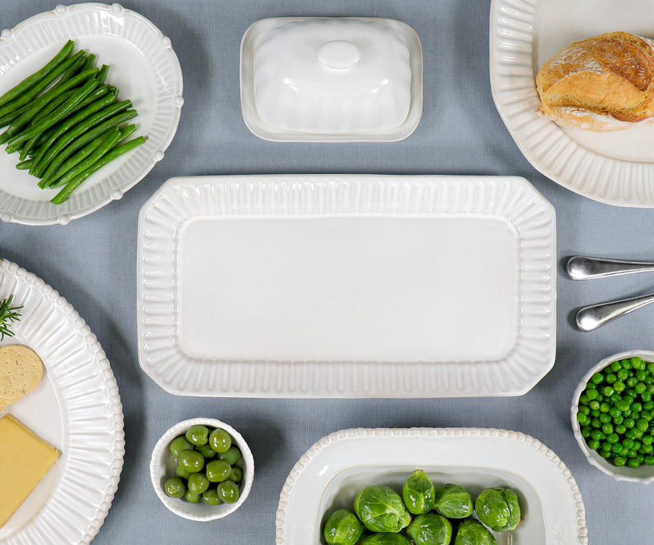 Rectangle Bistrot Beaded Serving Platter