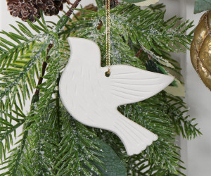 Porcelain Peace Dove Tree Decoration