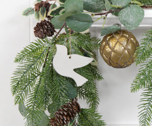 Porcelain Peace Dove Tree Decoration