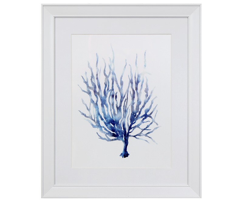 Coco Island II Blue Coral Framed Print