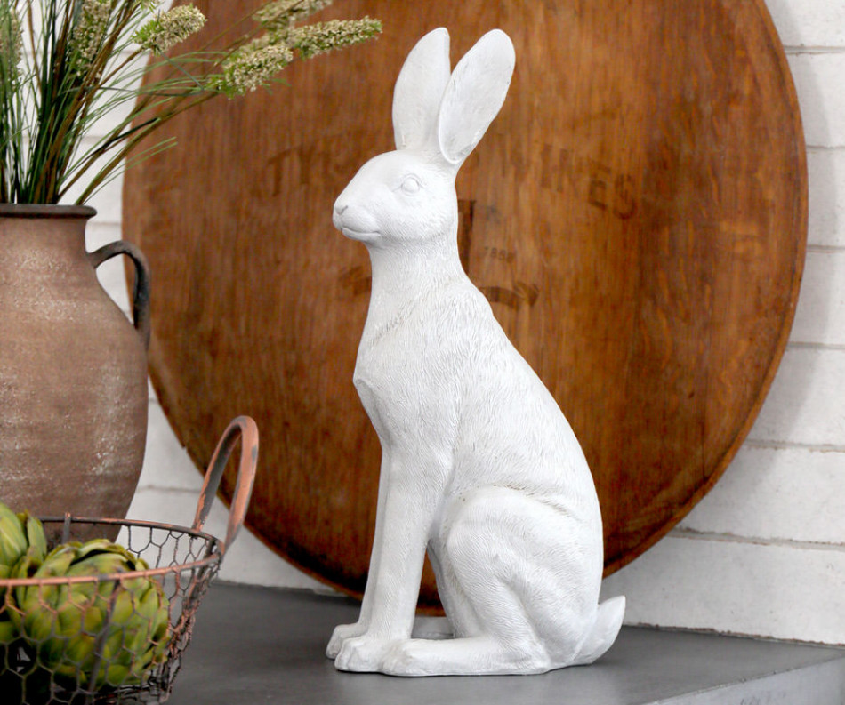 Large Noah White Rabbit Sculpture