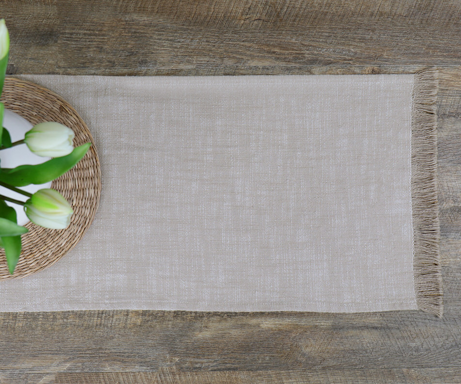 Calypso Taupe Table Runner