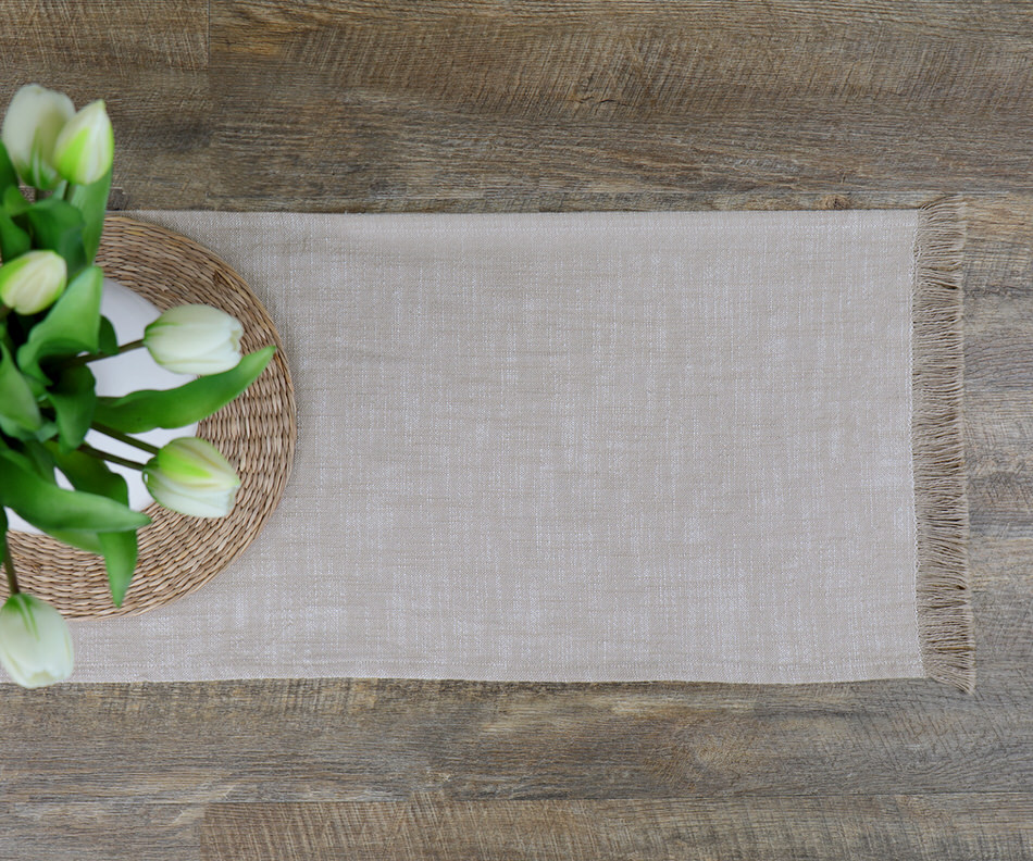 Calypso Taupe Table Runner