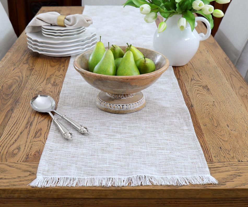 Sanctuary Taupe Table Runner