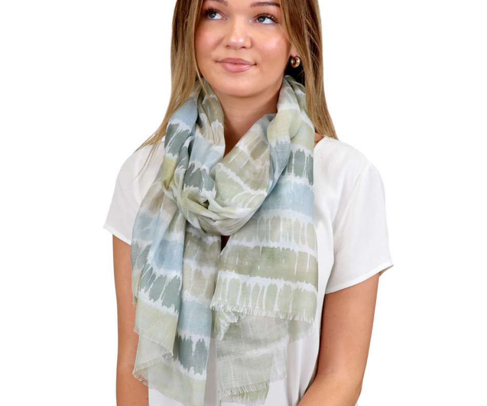 Juniper Green Watercolour Scarf