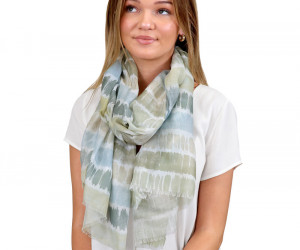 Juniper Green Watercolour Scarf