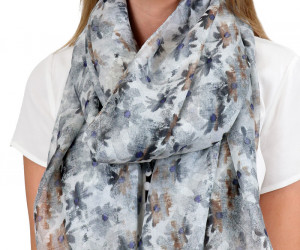 Kinsley Charcoal Floral Scarf