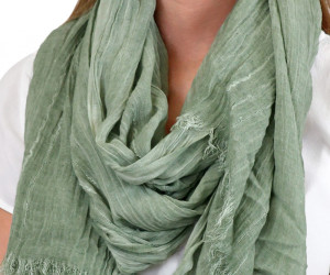 Quinn Green Muslin Scarf