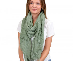 Quinn Green Muslin Scarf