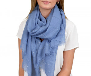 Ariana Denim Blue Sequin Scarf