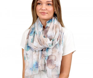 Wildflower Petals Watercolour Scarf