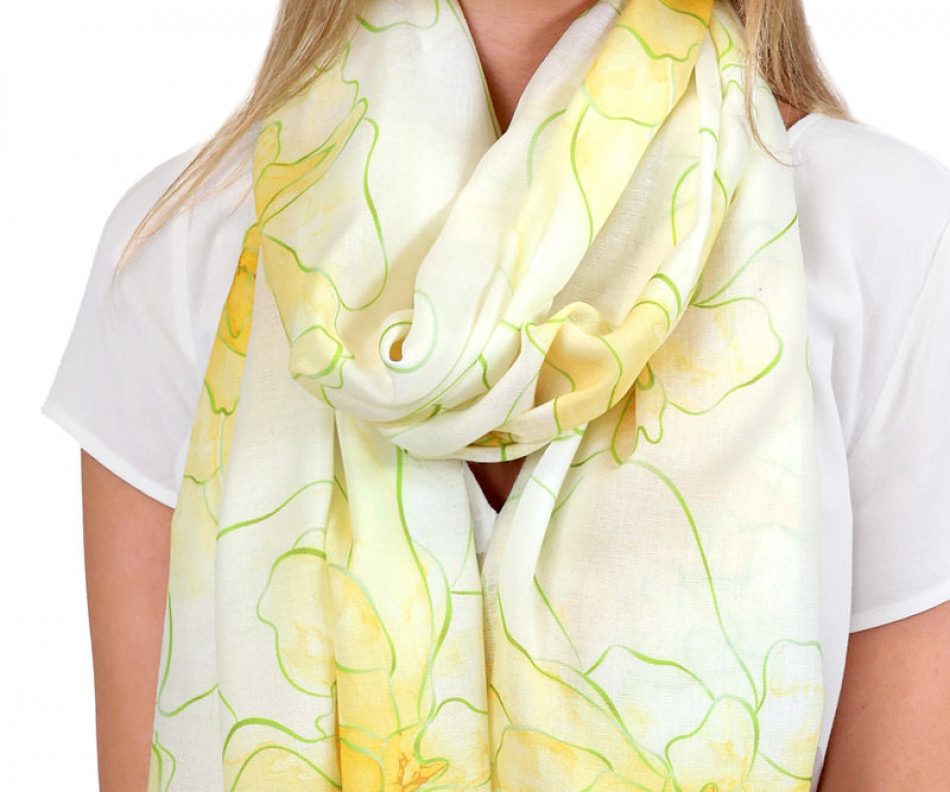 Primrose Yellow Scarf with Fringe