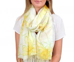 Primrose Yellow Scarf with Fringe