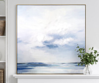 Sea Haven Coastal Framed Canvas Painting