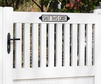 Shut This Gate - Long Cast Iron Sign