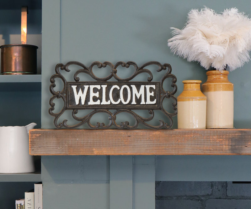 Grove Welcome Sign - Cast Iron Sign