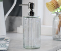 Monroe Ribbed Glass Soap Dispenser