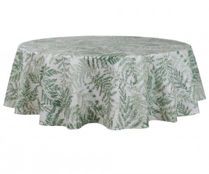 Verdilla Fern Wipe-Clean Round Tablecloth 150cm