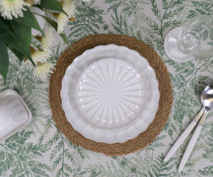 Verdilla Fern Wipe-Clean Round Tablecloth 150cm