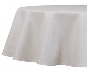 Oatmeal Wipe-Clean Round Tablecloth 150cm