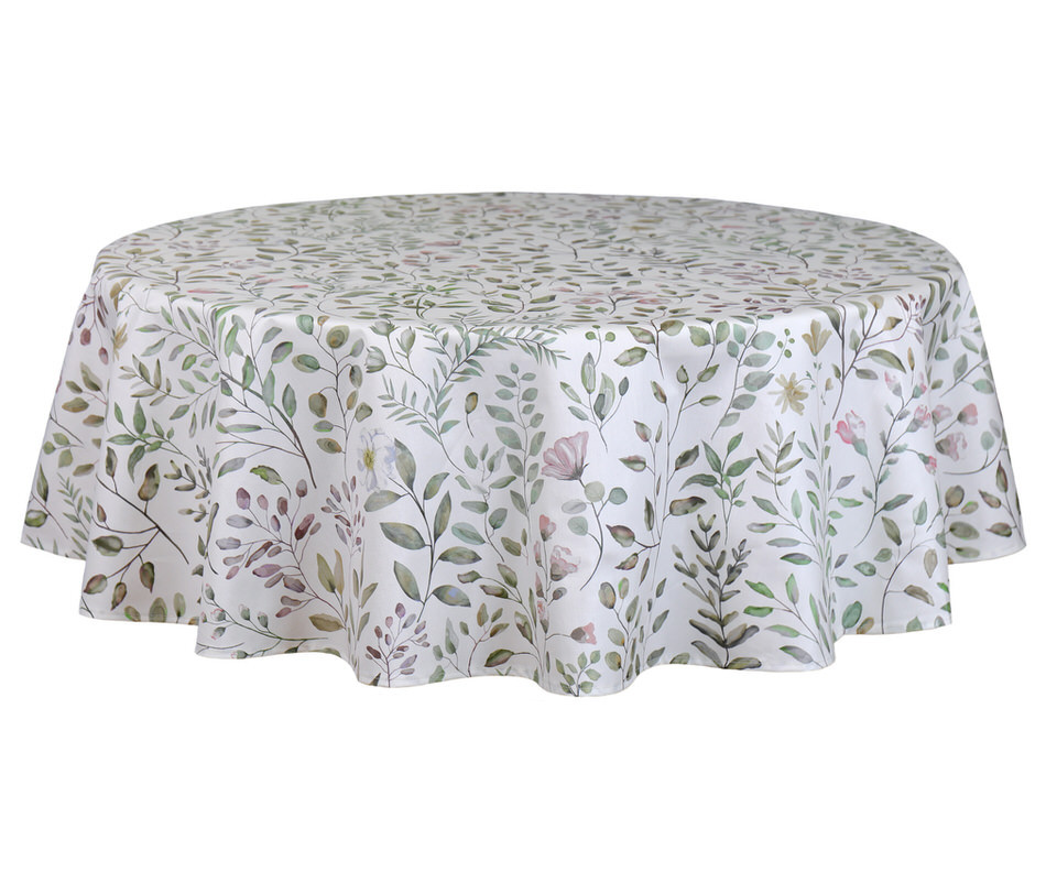 Primavera Wipe-Clean Round Tablecloth 150cm