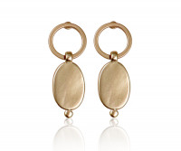 Elsea Gold Oval Drop Earrings