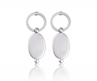 Elsea Silver Oval Drop Earrings