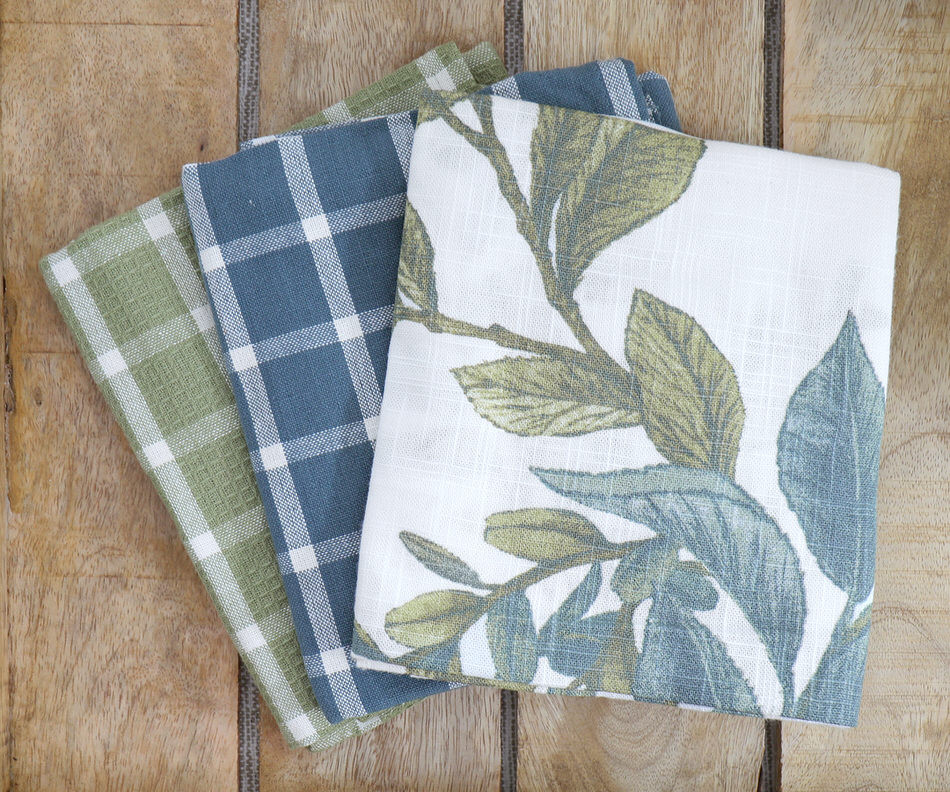 Set 3 Franklin Eucalyptus Teatowels